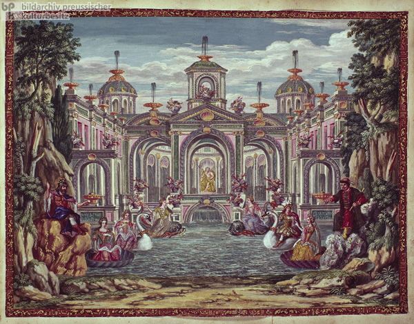 Theaterdekoration für ein Fest zu Ehren Friedrichs III. in Hamburg (1701)